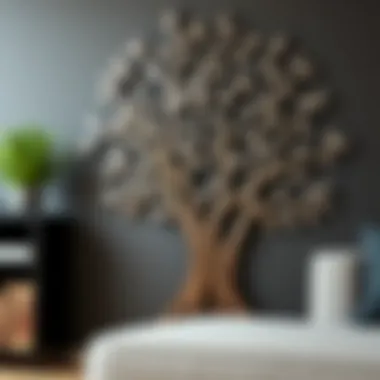 Intricate Metal Craftsmanship in Tree Wall Art Metal tree wall art reflecting intricate craftsmanship