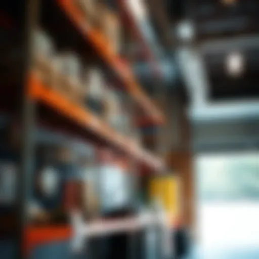 Heavy-duty metal racking system in a garage setting