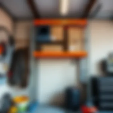 Installation of a metal rack in a garage environment