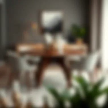 Contemporary Round Dining Table Aesthetic Contemporary round dining table in a stylish setting