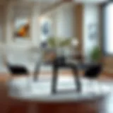 Elegant modern dining table with sleek lines