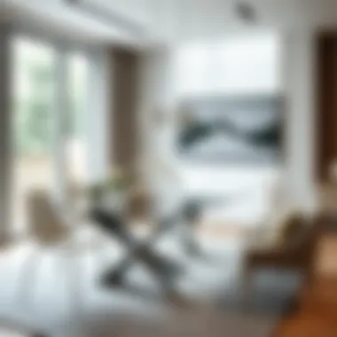 Minimalist Glass Table and Modern Interiors Minimalist glass dining table enhancing the interior