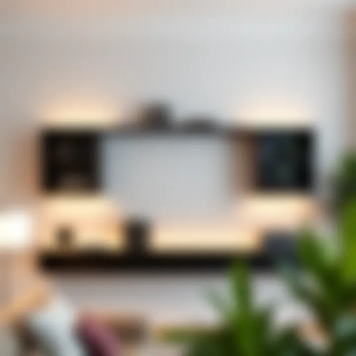 Elegantly Designed Wall-Mounted Shelves with Lighting Elegant wall-mounted shelves with ambient lighting