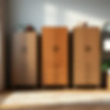 Vertical dresser showcasing various style variations