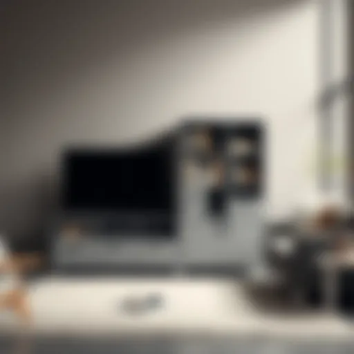 Elegant modular plastic storage unit in a contemporary living room