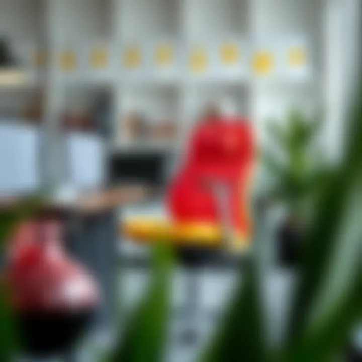 Vibrant Designs: Adding Personality to Your Office Space Colorful office chair enhancing a modern workspace