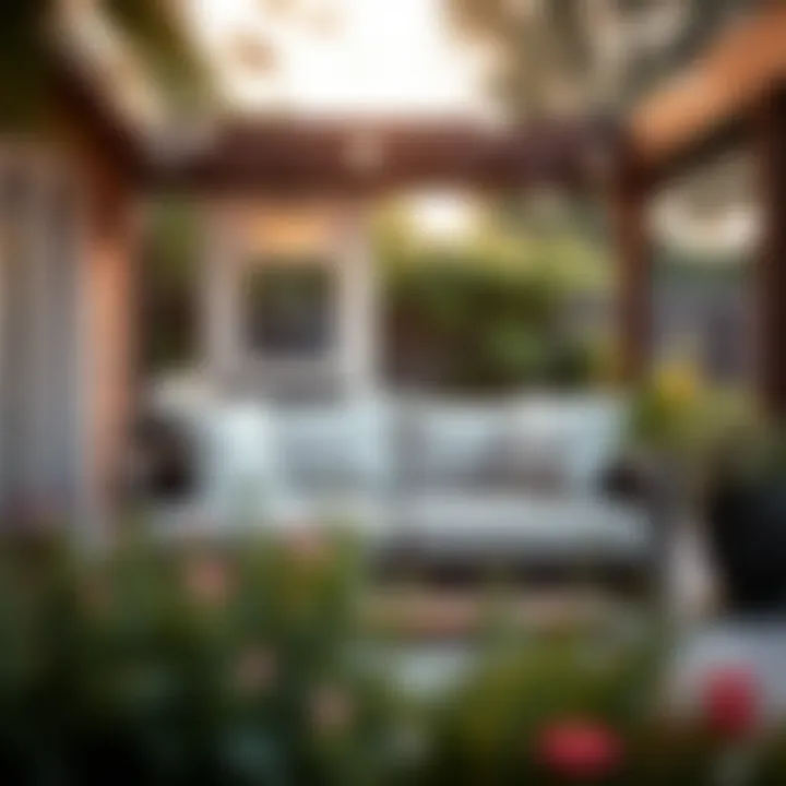 Luxurious Outdoor Loveseat with Plush Cushions Luxurious outdoor loveseat with plush cushions