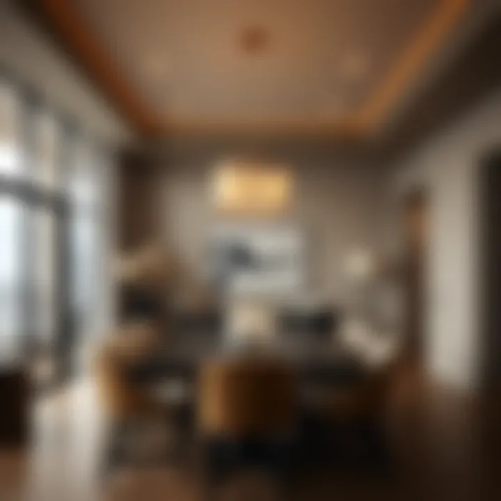 Contemporary Dining Room with Pendant Light Chandelier Elegant pendant light chandelier in a modern dining room