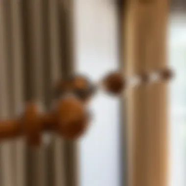 The Artistry of Curtain Poles Elegant wooden curtain poles showcasing intricate designs