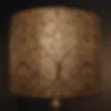 Elegant clip lamp shade showcasing intricate patterns