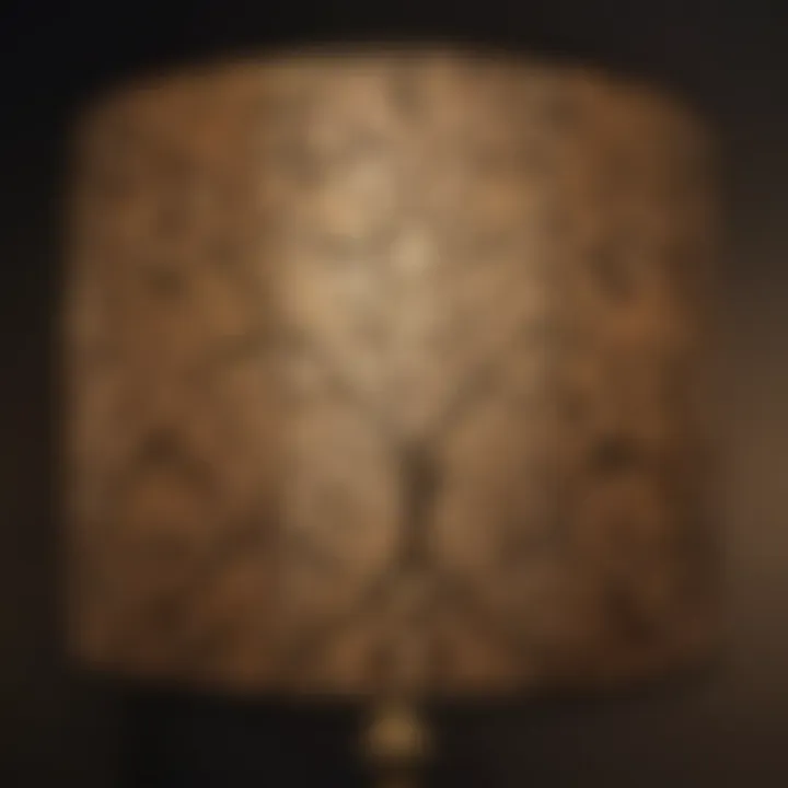 Elegant clip lamp shade showcasing intricate patterns