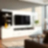 Contemporary entertainment center showcasing sleek design