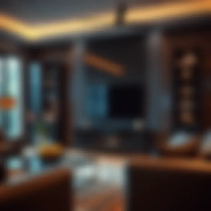 Elegant Entertainment Center in a Modern Living Room Luxurious entertainment center enhancing living space aesthetics