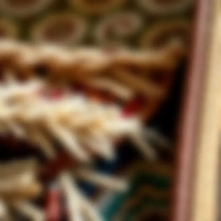 Close-up of rug materials highlighting craftsmanship