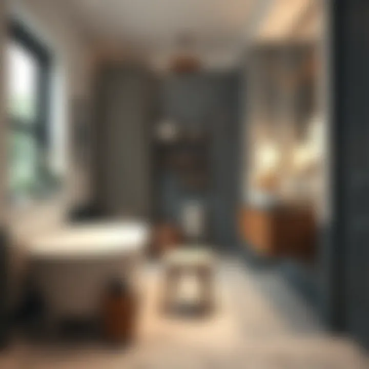 Integration of Shower Stool with Bathroom Decor Short shower stool blending with bathroom decor