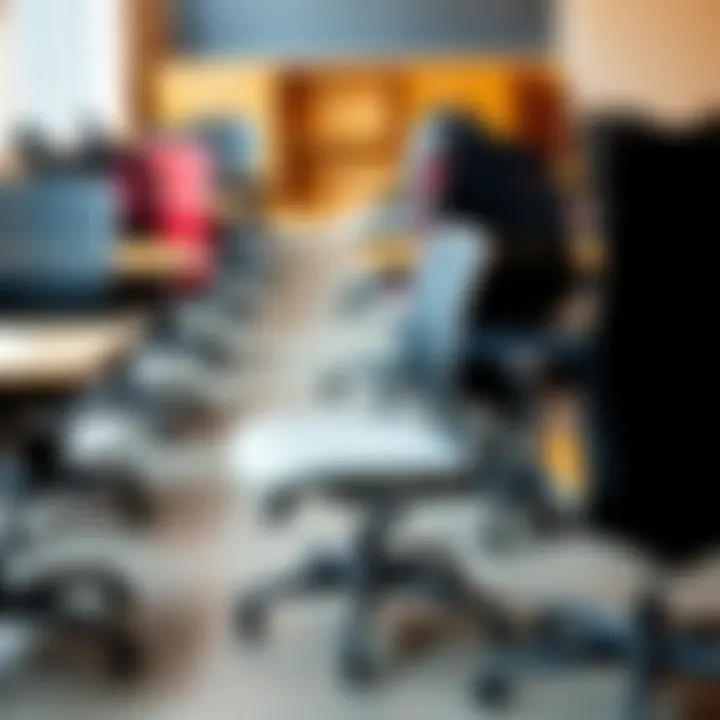 Diverse Styles for Every Educational Environment Different styles of student desk chairs with wheels arranged aesthetically