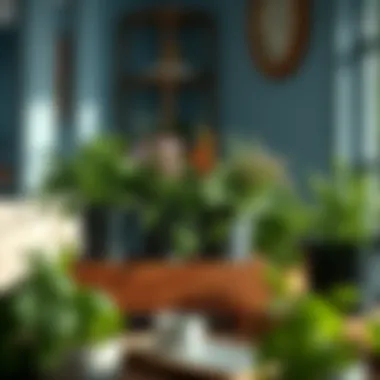 Rustic Herb Planter Stand Rustic tabletop planter stand displaying an array of herbs