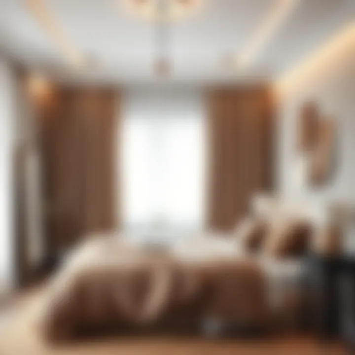 Stylish taupe curtains enhancing a cozy bedroom atmosphere