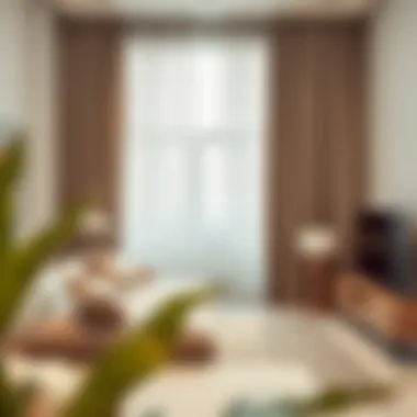 Elegant taupe curtains in a modern living room setting