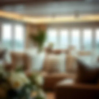 Luxurious living room showcasing oversized fluffy pillows on a stylish couch