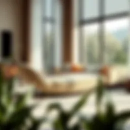 A luxurious indoor chaise in a modern living room setting, showcasing elegant design.