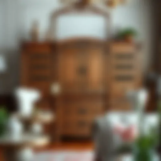 Intricate Design of the Century Dresser A beautifully crafted century dresser showcasing intricate woodwork and elegant design