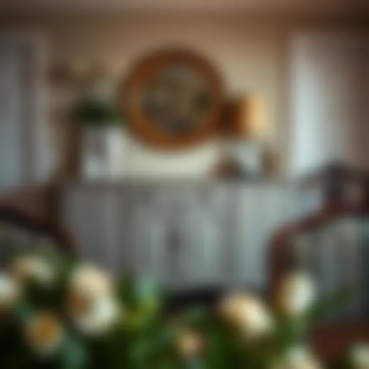 Timeless Vintage Appeal of Serving Credenza Vintage serving credenza placed in a classic dining room