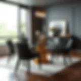 Sophisticated corner dining chair in a modern setting