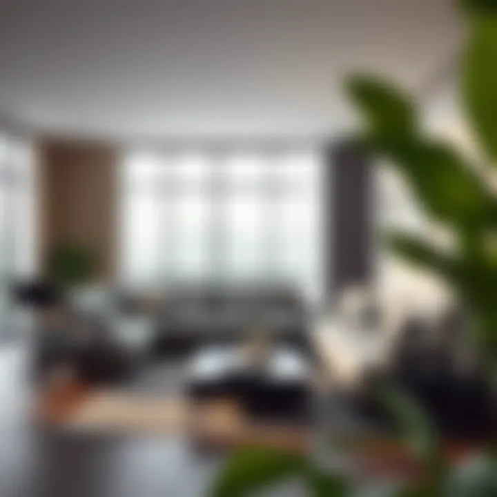 An interior space featuring a combination of both sofa types.