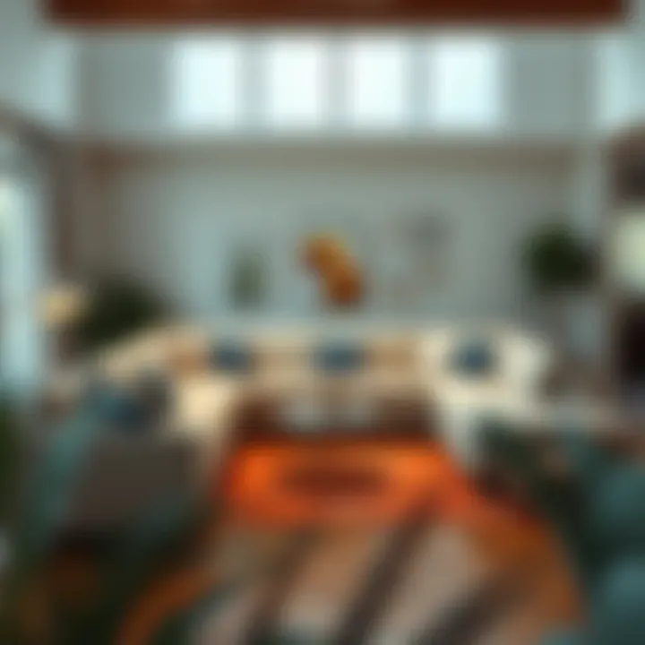 A spacious sectional sofa arranged in a cozy living room setting.