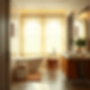 Trendy bathroom showcasing a 42 x 78 shower curtain