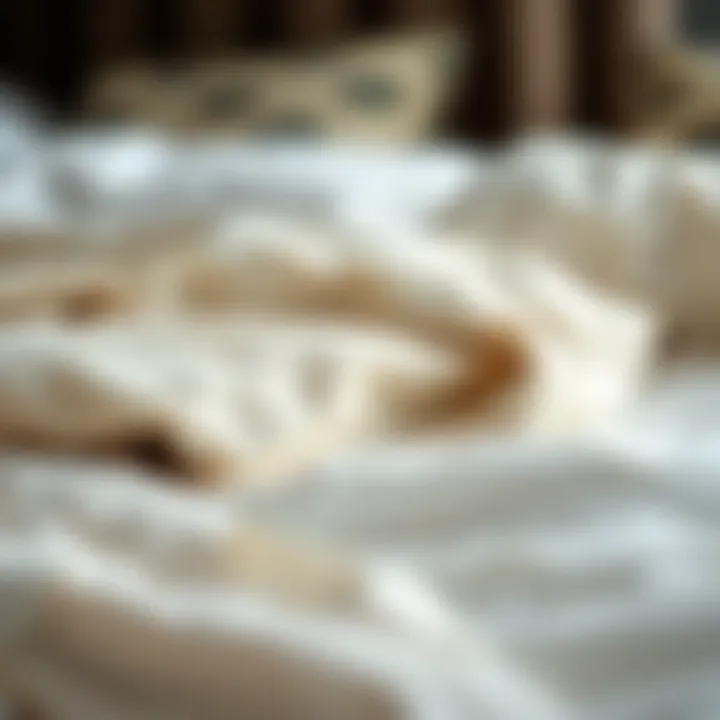 Fabric Textures Used in Bedding Close-up of different fabric textures used in bedding