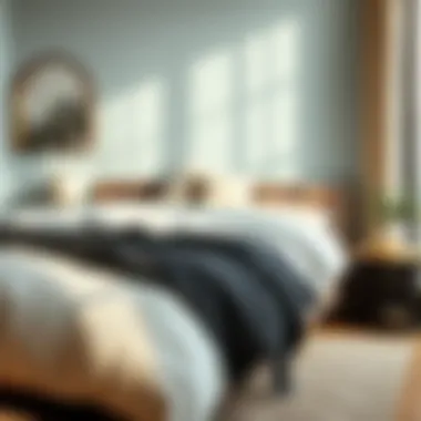 Stylish Bedding Setup with Modern Design Trends Stylish bedding setup highlighting modern design trends