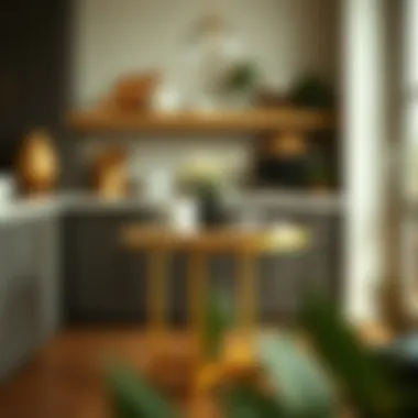 Notable Exploring the Elegance of Small Gold Kitchen Tables