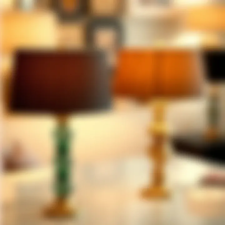 Artistic Table Lamp Designs in Complementary Pairs Artistic table lamp designs showcasing variety and style in complementary pairs