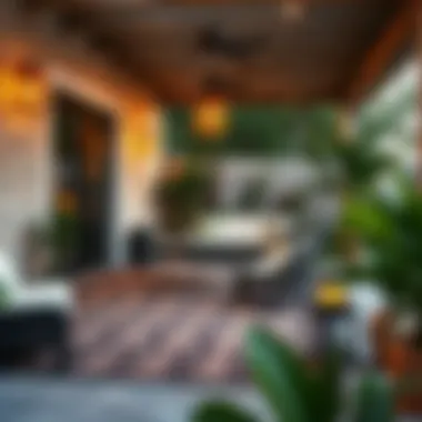 Outdoor Rug Enhancing Ambiance in Outdoor Space Outdoor rug creating an inviting ambiance