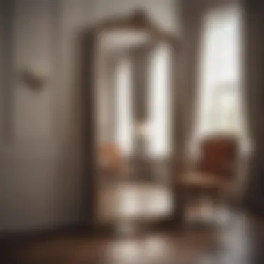 Vintage-style full-length mirror in a classic room