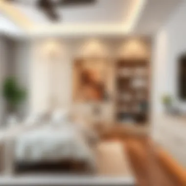 Bedroom with Integrated Storage Design Functional blanket storage cabinet integrated into bedroom decor