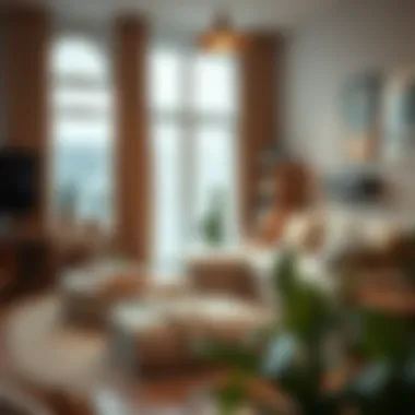 Warm Living Room with Storage Cozy living room featuring a stylish blanket storage solution