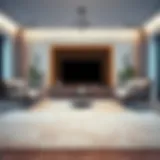 Elegant area rug enhancing living room decor