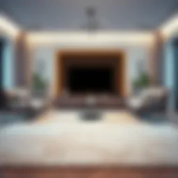 Elegant area rug enhancing living room decor