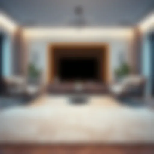 Elegant area rug enhancing living room decor