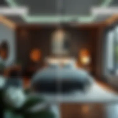 A before-and-after visual of a bedroom transformation using virtual design techniques