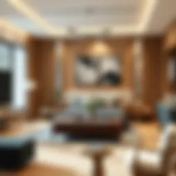 A modern virtual bedroom design layout showcasing innovative furniture arrangements