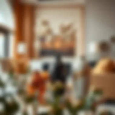 Chic Interior with Trio Vases Artfully styled trio vases integrated into a chic interior setting