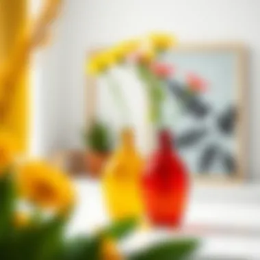 Vibrant Trio Vase Arrangement Colorful trio vase arrangement adding vibrancy to modern decor