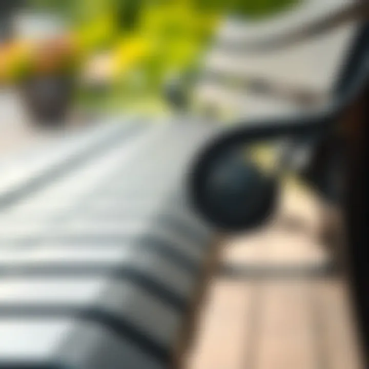 Durable Materials of Black Garden Bench Close-up of black garden bench material showcasing durability