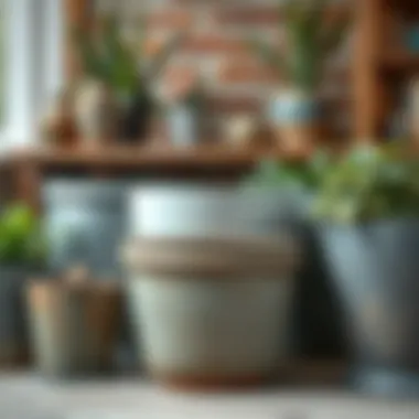 Varied large metal pots in different styles and finishes