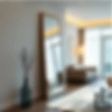 Enhancing Light Dynamics with Mirrors Full length mirror enhancing light dynamics in an interior