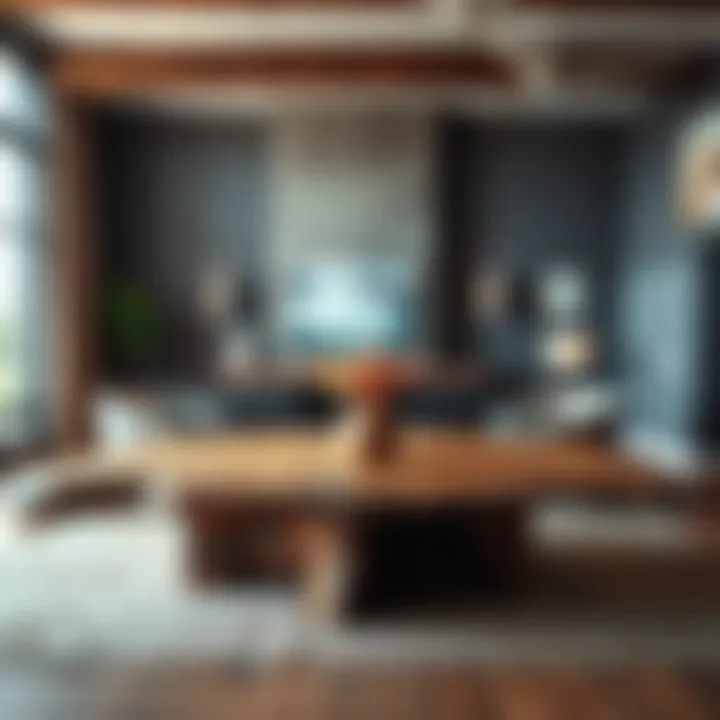 Rustic Reclaimed Wood Elegance A rustic 6 foot coffee table made from reclaimed wood, showcasing natural grain patterns.